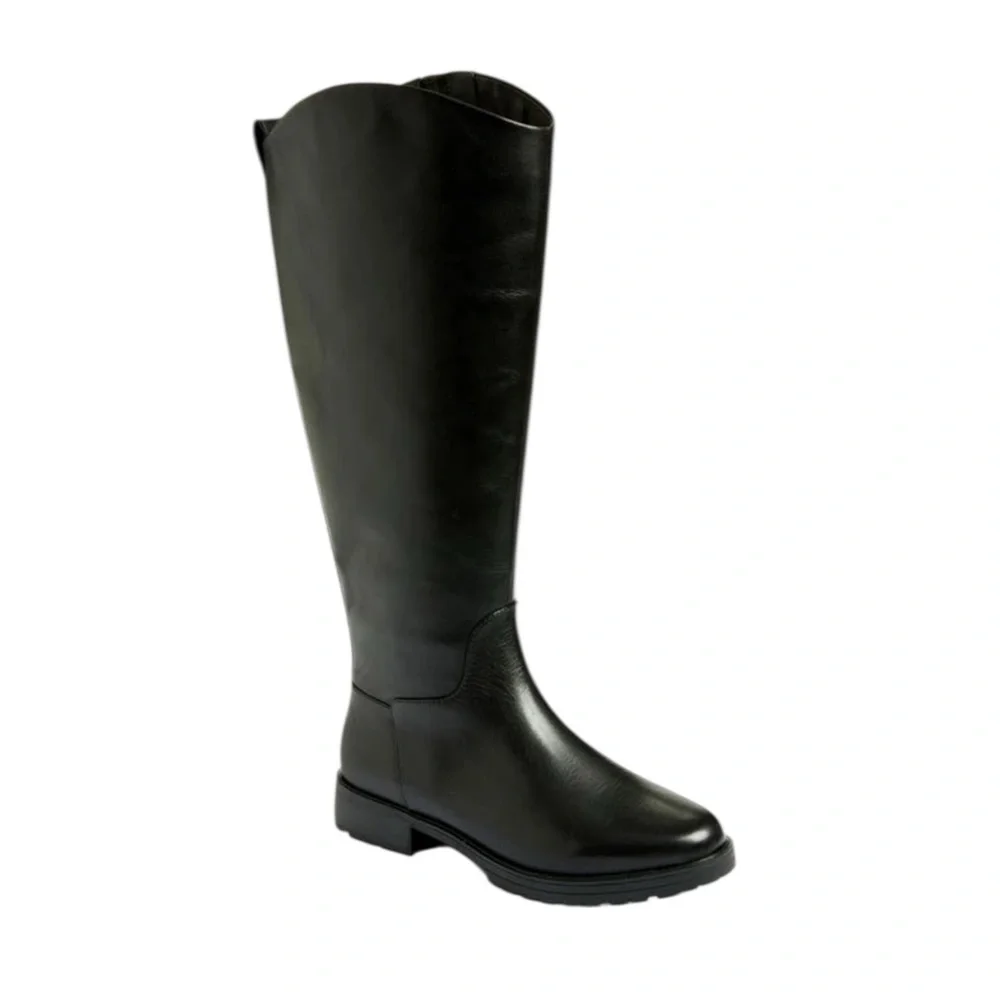 New Nordstrom Women’s Oliver Riding Boots Genuine Leather‎ Lug Sole Classic
